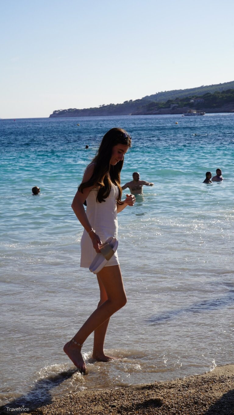 Badepause am Abend in Cassis