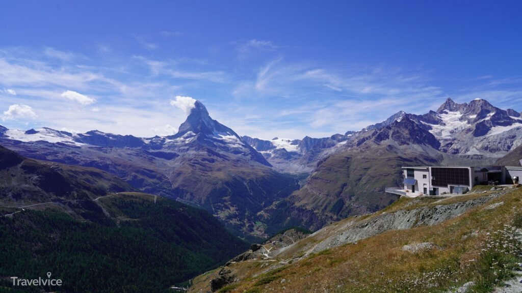 Matterhornblick neben der Bergstation Blauherd