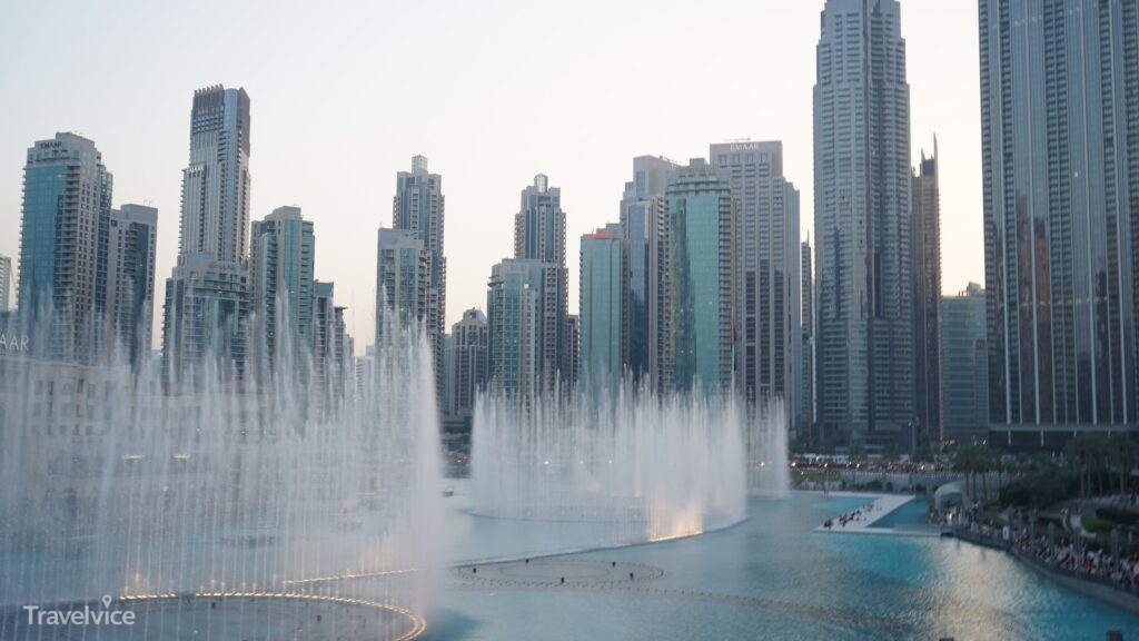 Die Dubai Fountain bei unserem Besuch im Februar 2024